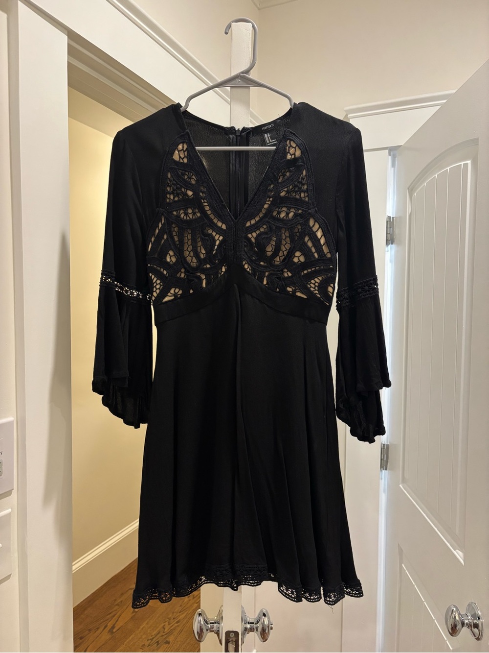 Forever 21 Black Lace Inset Mini Dress